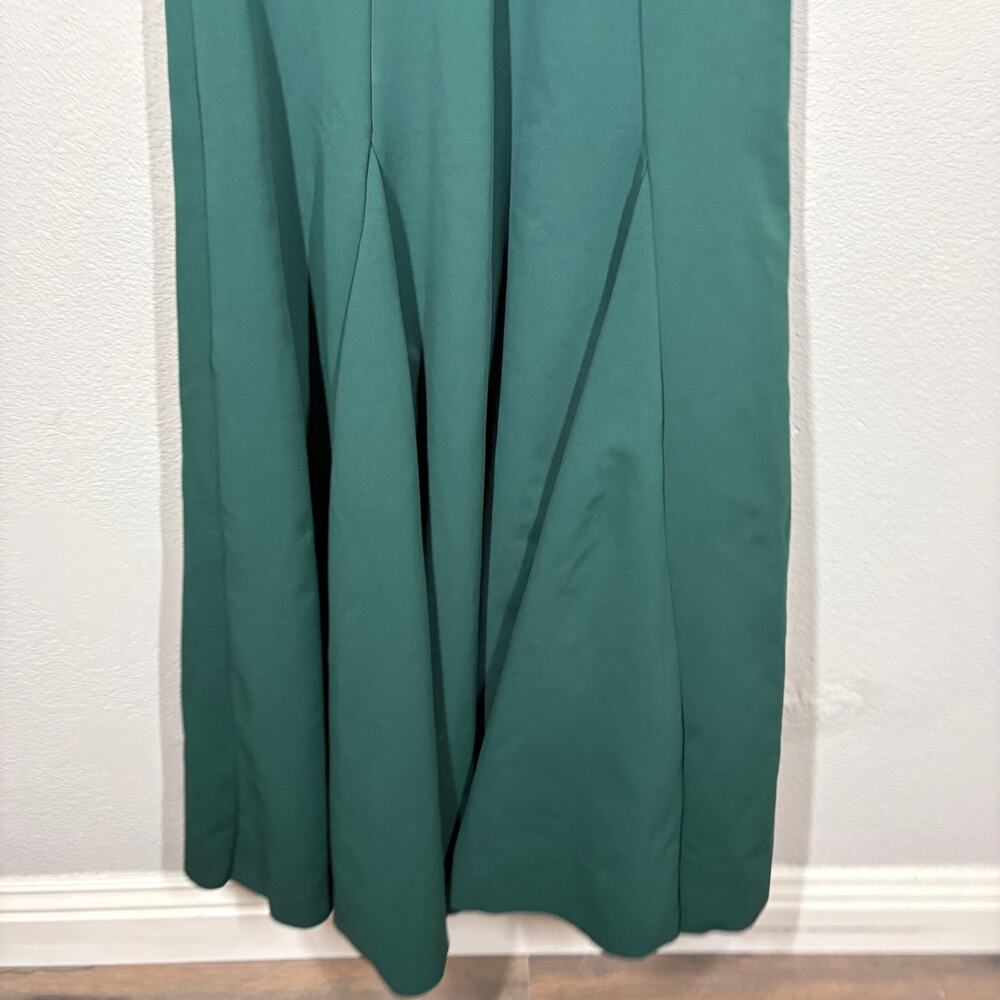 Club L London 12 Alea Dark Green Maxi Dress High Neck Scuba Crepe Gown - Picture 8 of 13